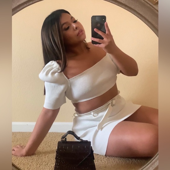 Fashion Nova Skirts 2 Piece Crop Top And Skirt Set Poshmark